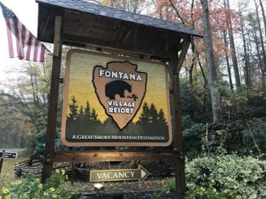 fontana village sign
