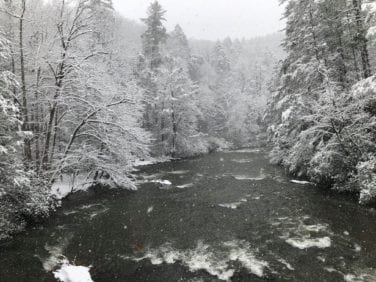 toccoa river from swinging bridge